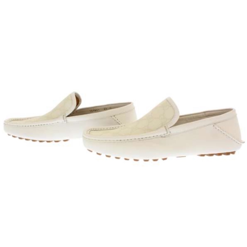 Authentic Gucci Driving White Loafers